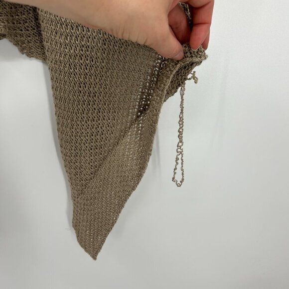 NWT JACK *FLAWED* Brown Knit Sleeveless Boho Coastal Cardigan Vest Size XS - Picture 6 of 6